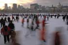 Eislaufen im Montréaler Hafen